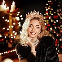 Vista 215 de Kamirola - Corona de reina y tiaras corona de princesa para mujeres y niñas, diademas de cristal para novia, princesa para bodas y fiestas (01)