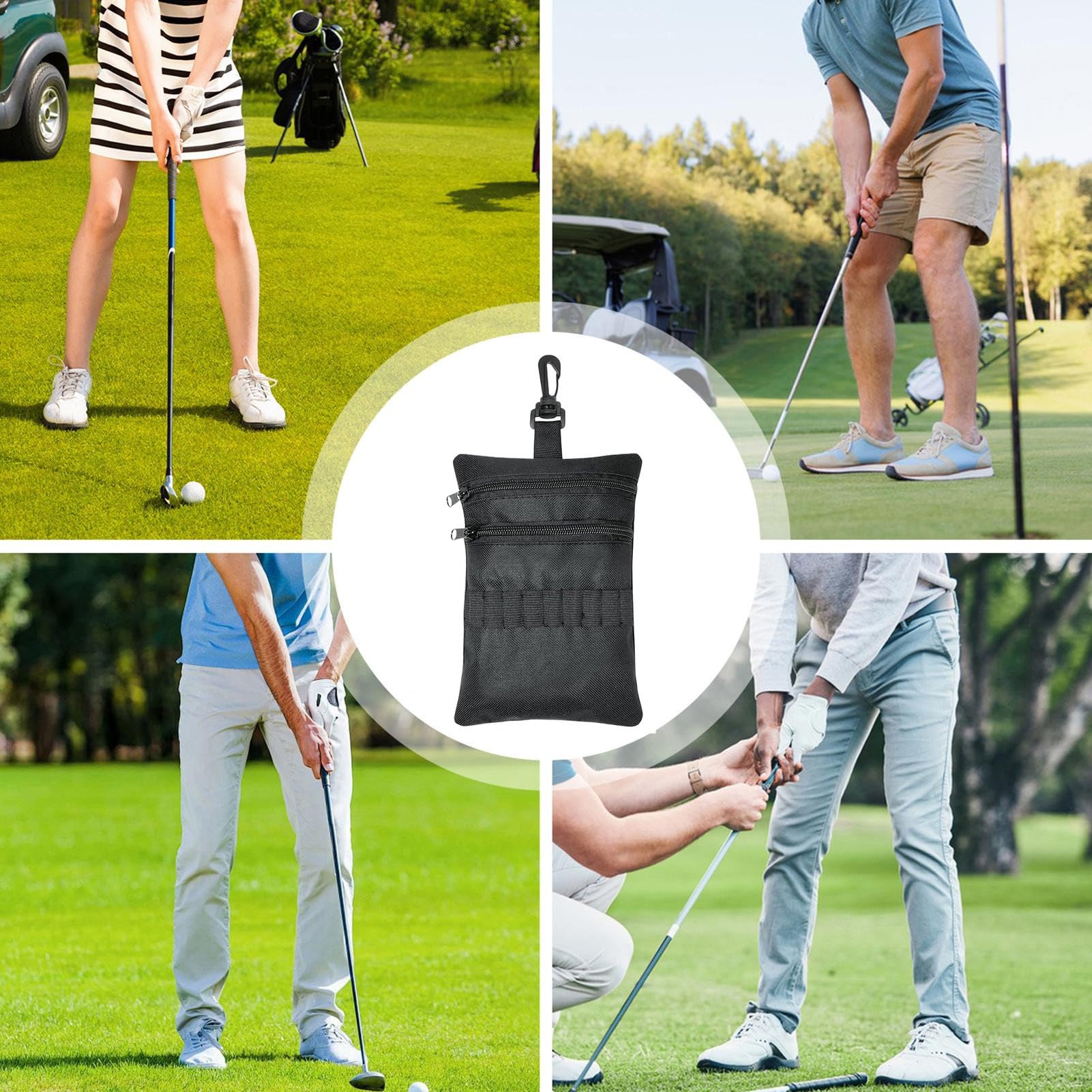 Borsellino Da Golf | Tasca Addominale Per Oggetti Di Piccole Dimensioni,La Borsetta Per I Tee Da Golf,per Cintura, Zaino, Esterno, Allenamento, Viaggio, Donne, Golfisti