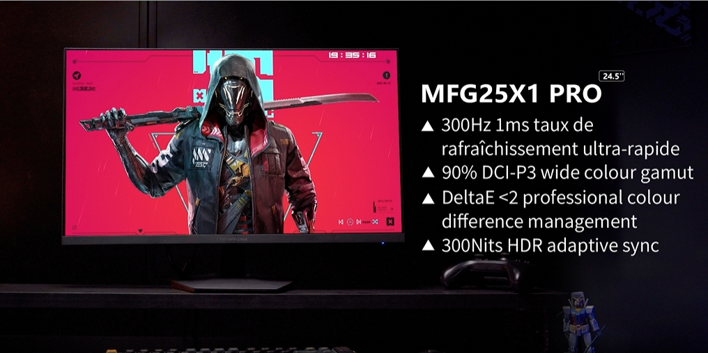 Minifire Ecran PC Gamer 24.5 Pouces,300Hz Écran PC Gaming, Fast