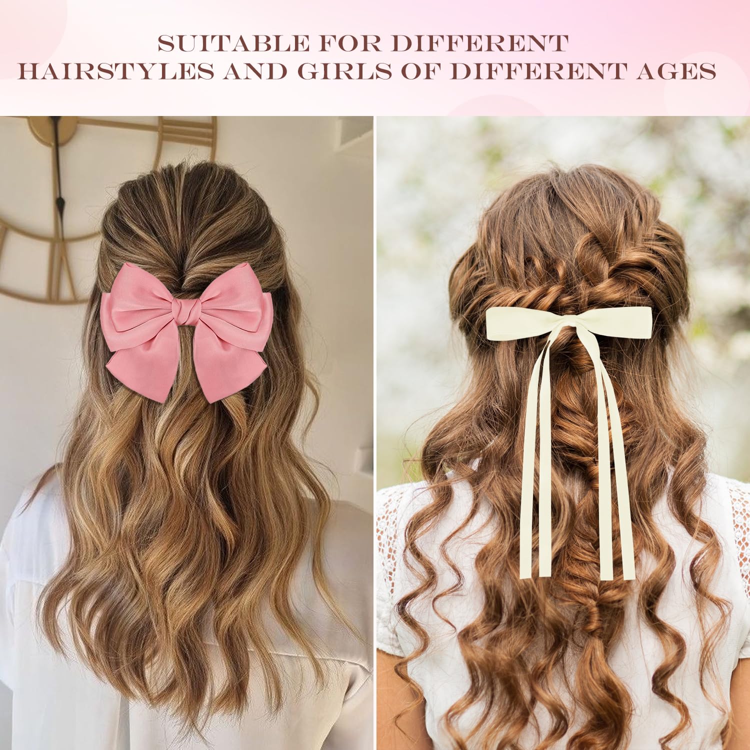 Asaisimg 6 Pcs Bow Hair Clips Set - Image 3