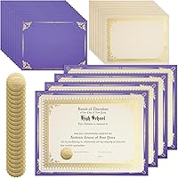 Vista 10 de Fainne El kit de 50 juegos de certificados incluye 50 soportes para certificados de 9.5 x 12 pulgadas, 50 papeles de tamaño carta, 50 piezas