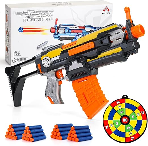 Automatic Toy Gun, Electric Toy Foam Blasters & Guns with 40 Bullets, Kids Toys for 6 7 8 9+ Year Old Boys, Cool Great Birthday Gift for Kids, Teens & Adults