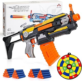 Automatic Toy Gun for Nerf Guns, Electric Toy Foam Blasters & Guns with 40 Bullets, Kids Toys for 5 6 7 8 9+ Year Old Boys, Cool Great Birthday Gift for Kids, Teens & Adults