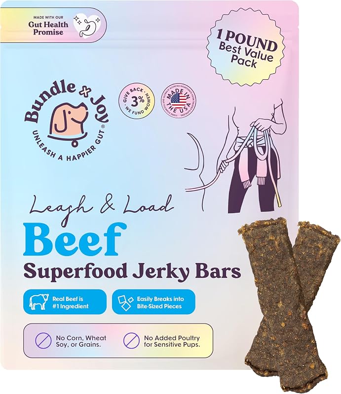 Petisco de Carne Seca para Cães Bundle x Joy com Carne Bovina, Sem Grãos e Sem Aves, 454 g