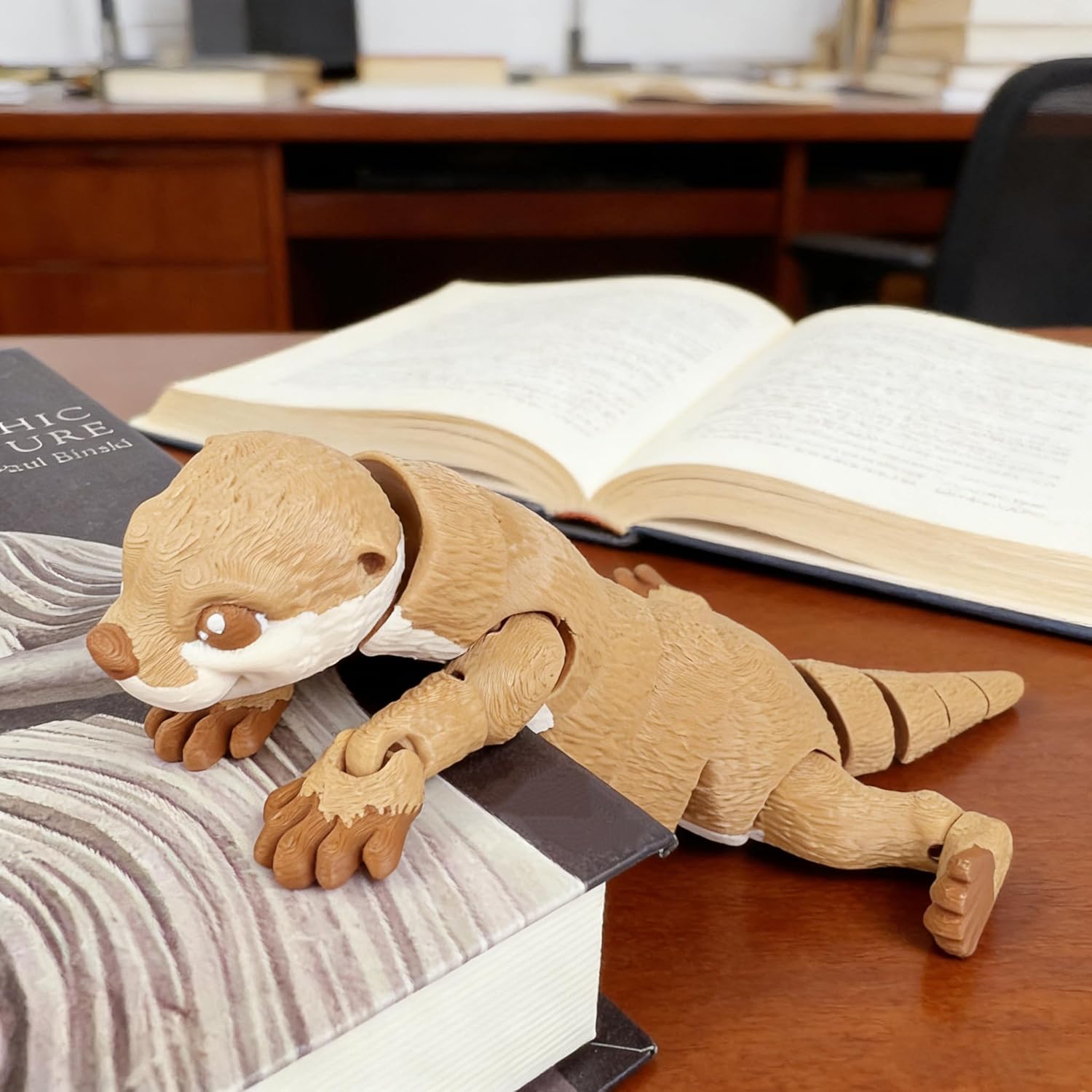3D Printed Animals - Articulated Otter, Movable Joints, Desk Home Office Decor, Flexible Animals Toy Statue, Birthday