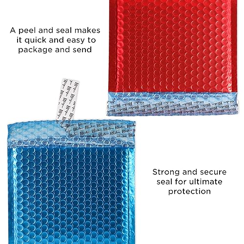 Miniatura 4 de Purely Packaging MTSP250/10 - Sobres acolchados metálicos mate (9.843 x 7.087 in, 10 unidades), color rosa