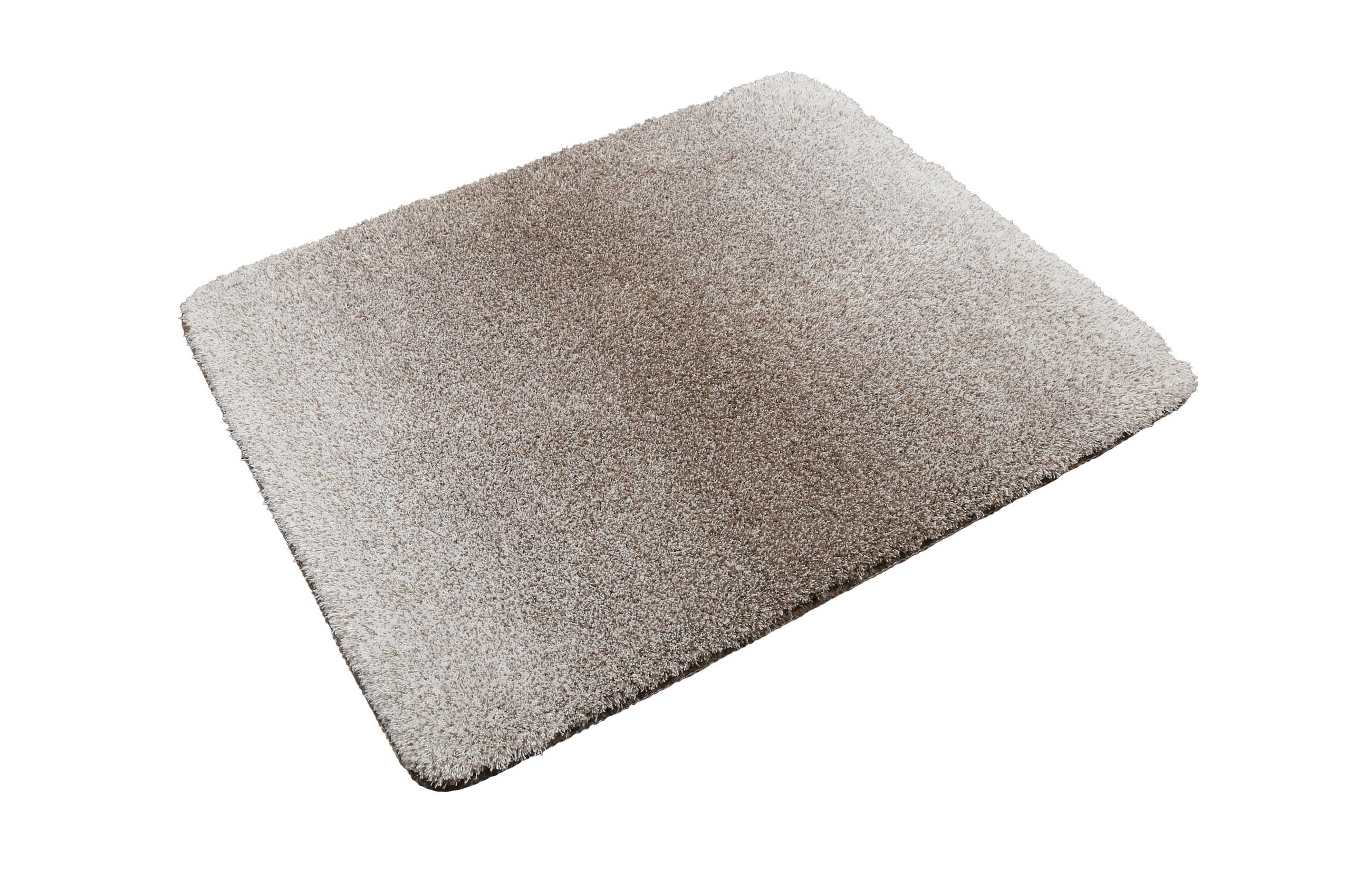 wecon home Nowoczesny puszysty dywanik łazienkowy z antypoślizgowym spodem - Luuk (60 x 100 cm, taupe)