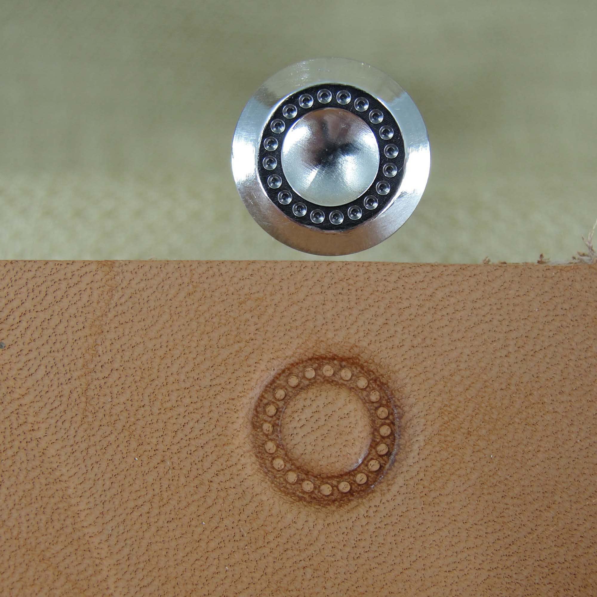 20-Seed Flower Center Leather Stamp, Stainless Steel Leather Stamping Tool, Zhong Jiang Leathercraft Stamp