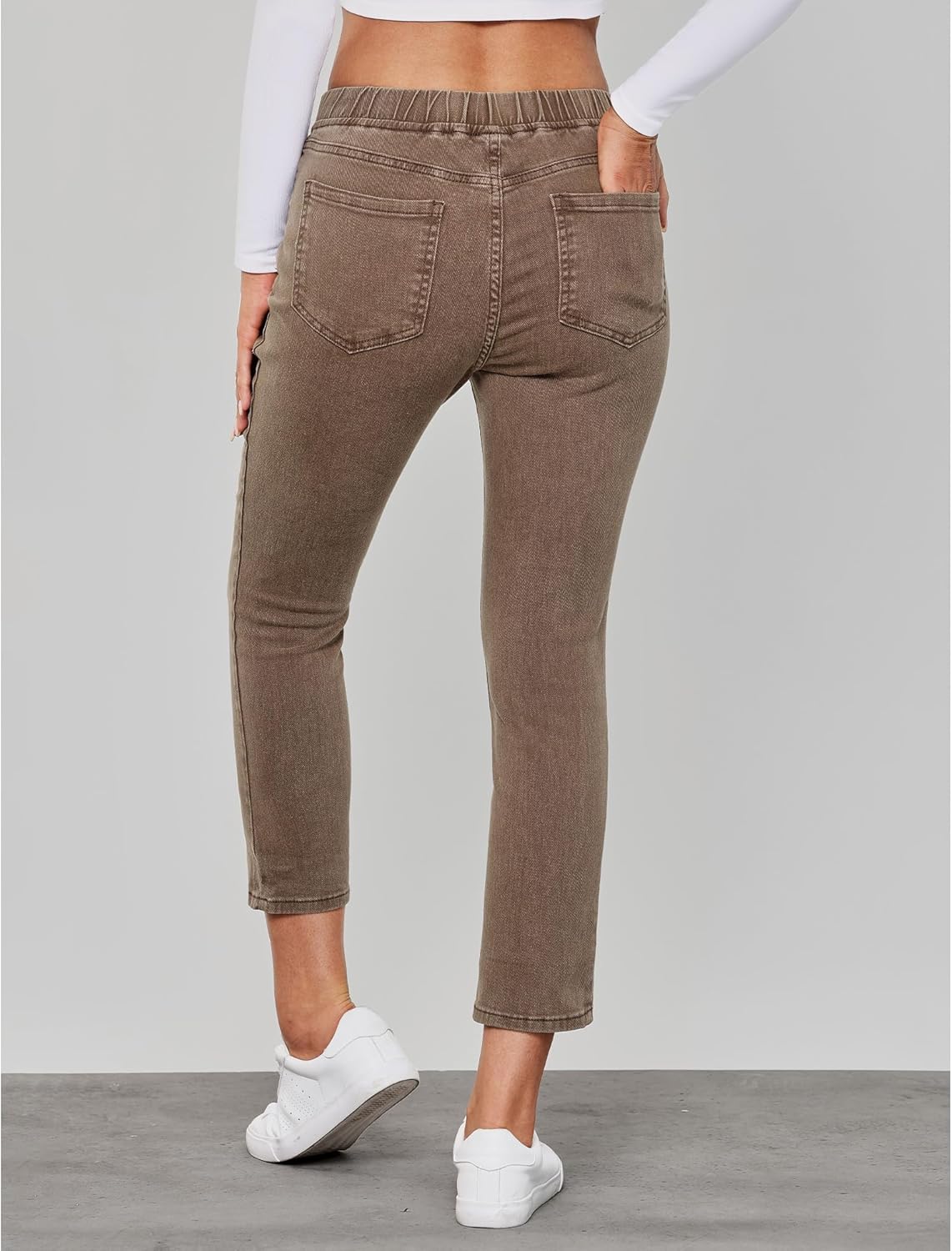 GRAPENT Pull On Jeans for Women High Waisted Skinny Capri Pants Trendy Stretch Denim Cropped Jeans Crop Jeggings Capris - Image 3