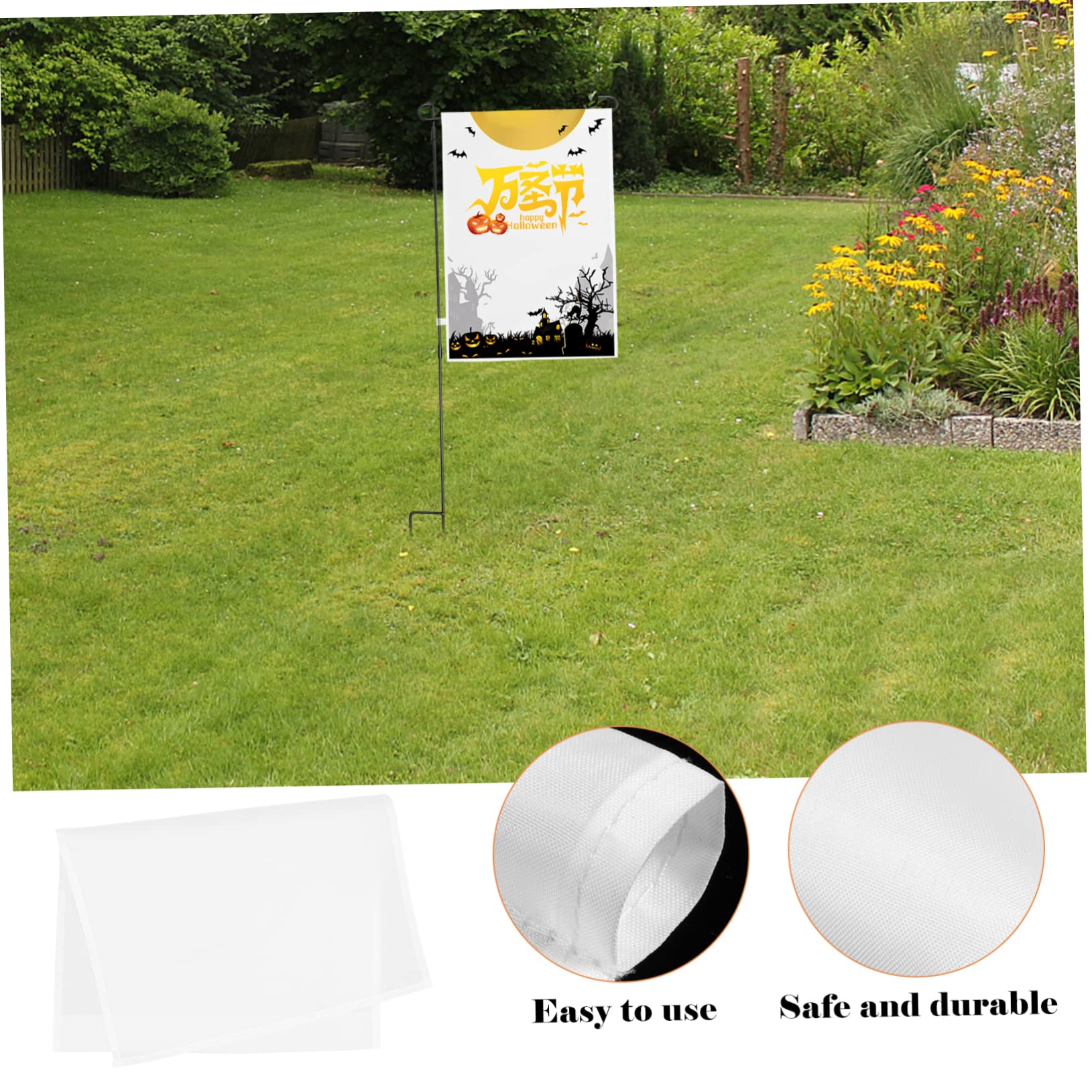 Toddmomy 3 Sätze Reinweiße Gartenflagge Willkommensflagge Für Den Außenbereich Blanke Flaggen DIY Gartenflagge Gartenflaggen Für Draußen Blanke Rasenflaggen Einfache 10 Stück * 3