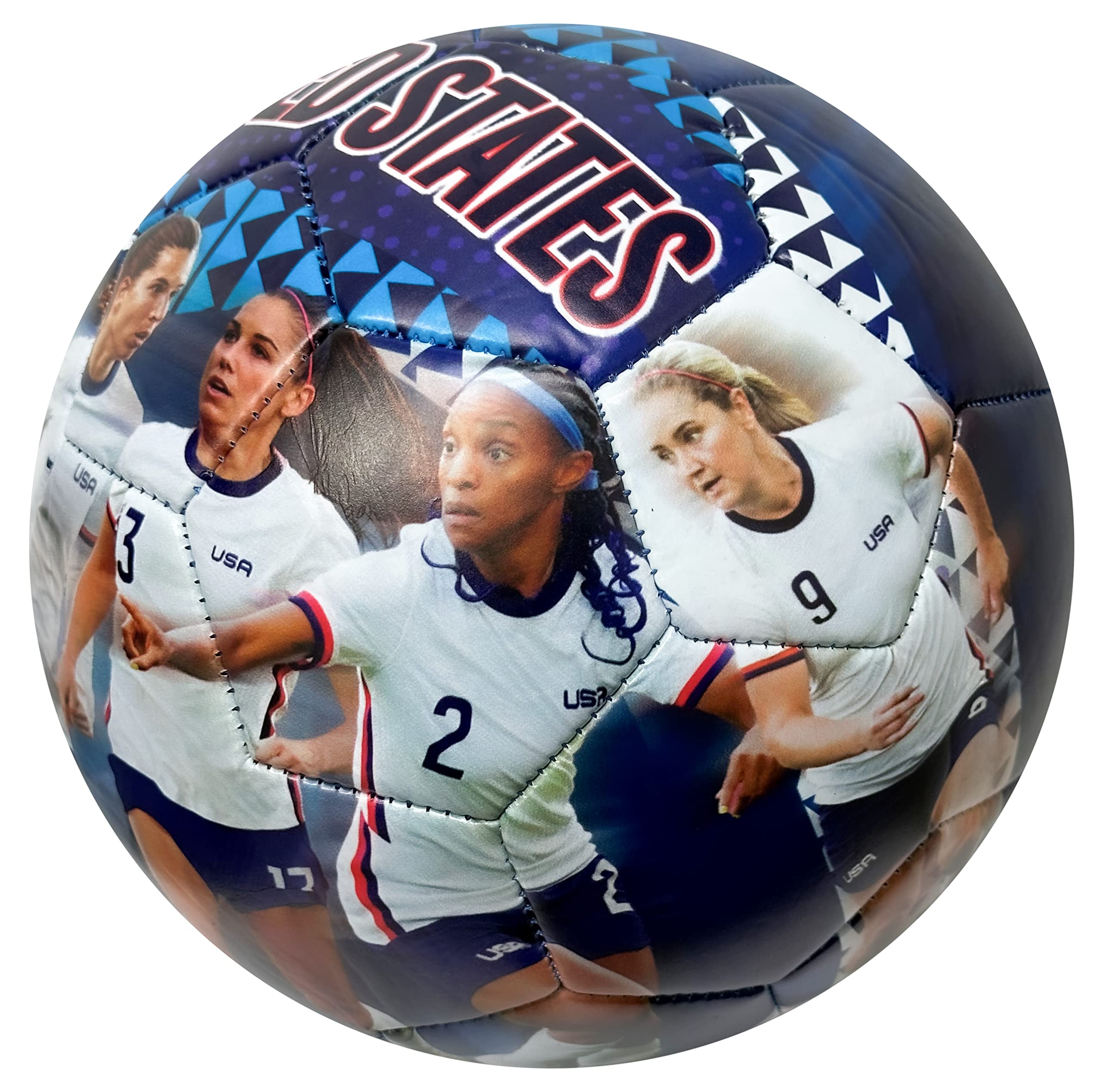 Icon Sports U.S. Soccer Women's National Team Graphic Ball Size 4, USWNT Players Photo Soccer Ball #4, Rose
