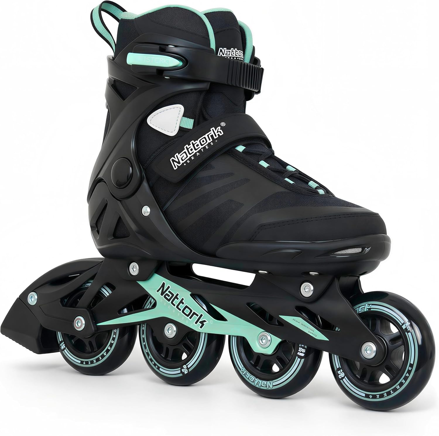 Nattork Adult Inline Skates for Men Women, Fitness Blades Roller with Aluminum Frame, PU Wheels and Breathable Mesh