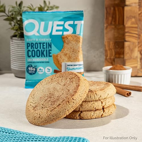 Vista 5 de Galleta de proteínas Quest Nutrition, aptas para la dieta Keto, rica en proteínas, baja en carbohidratos, sin soja.