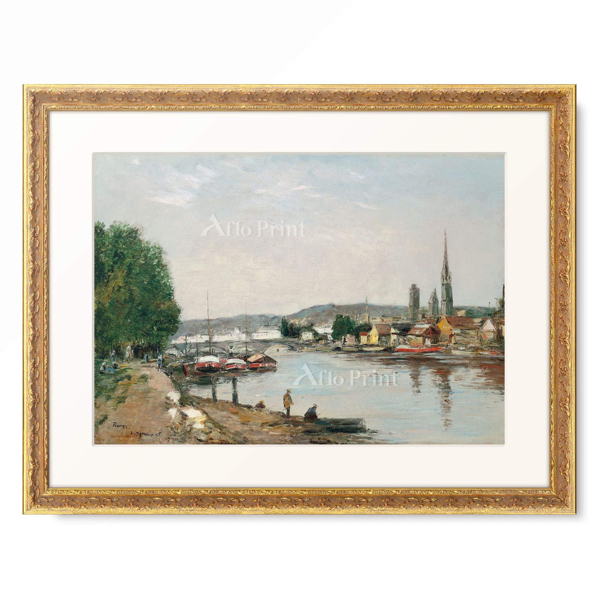 Amazon｜ウジェーヌ・ブーダン Eugène-Louis Boudin 「Rouen