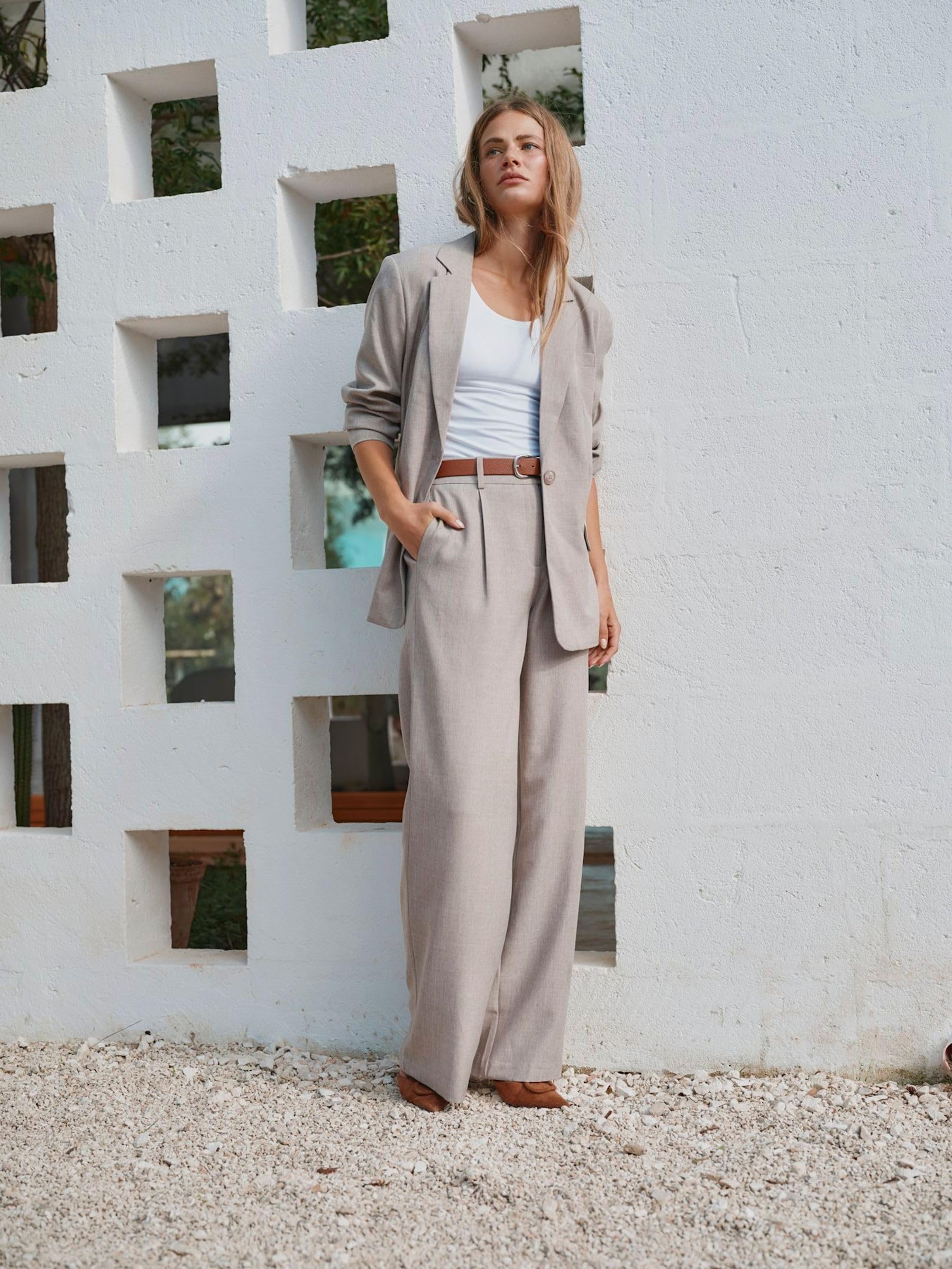 Only - Onllinda HW STR Mel Pants CC TLR, Pantaloni Donna