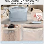 Travel Makeup Bag for Women Large Capacity Cosmetic Handheld Portable Organizer Large Opening Waterproof Storage Toiletry Bags Blue