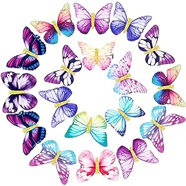 Boao 18 Pieces Glitter Butterfly Hair Clips for Girls Teens Women Hair Accessories (Vibrant Styles)