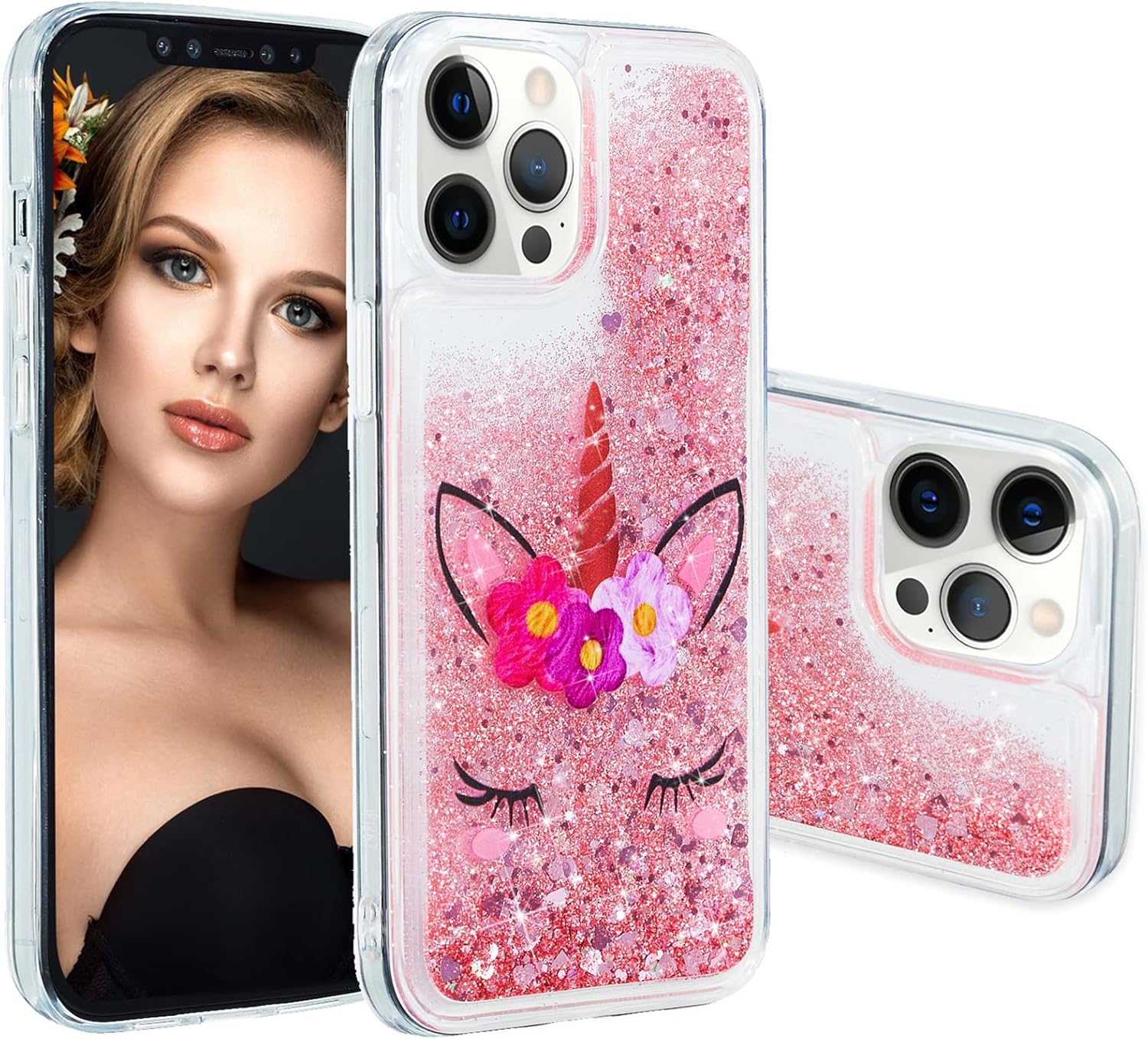 IMIRST Compatible with Apple iPhone 14 Pro Glitter Case for