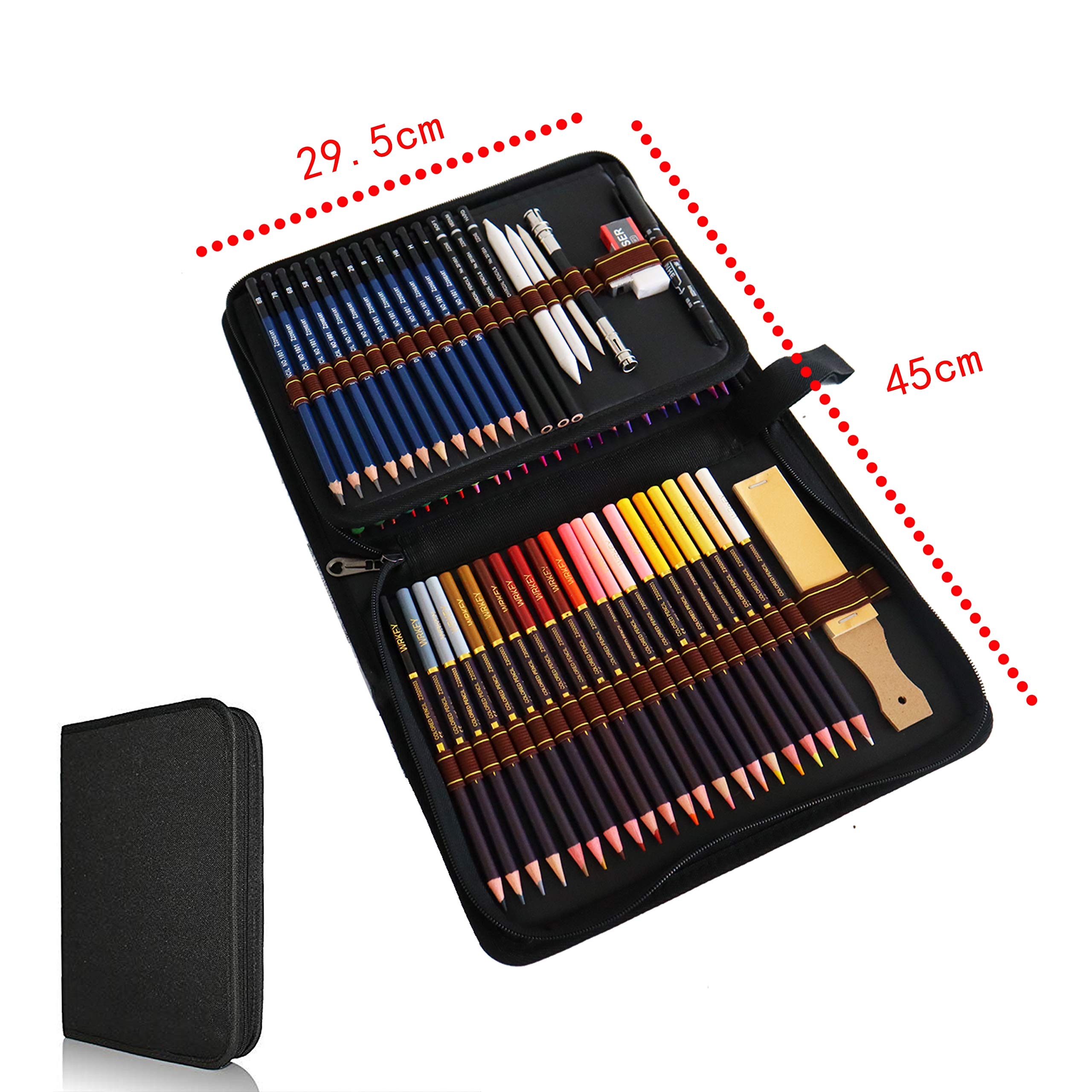 Zeybe Matite Colorate per Adulti, 96pcs Professionali Matite Colorate Artistico Kit per Schizzo e Disegno, ideali per Colorare,Disegnare, Astuccio cancelleria scuola