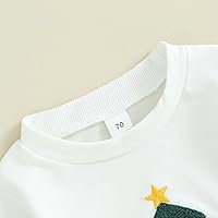 Vista 2 de GOOCHEER Conjunto de sudadera de manga larga para bebé y niño, ropa de Navidad y pantalones