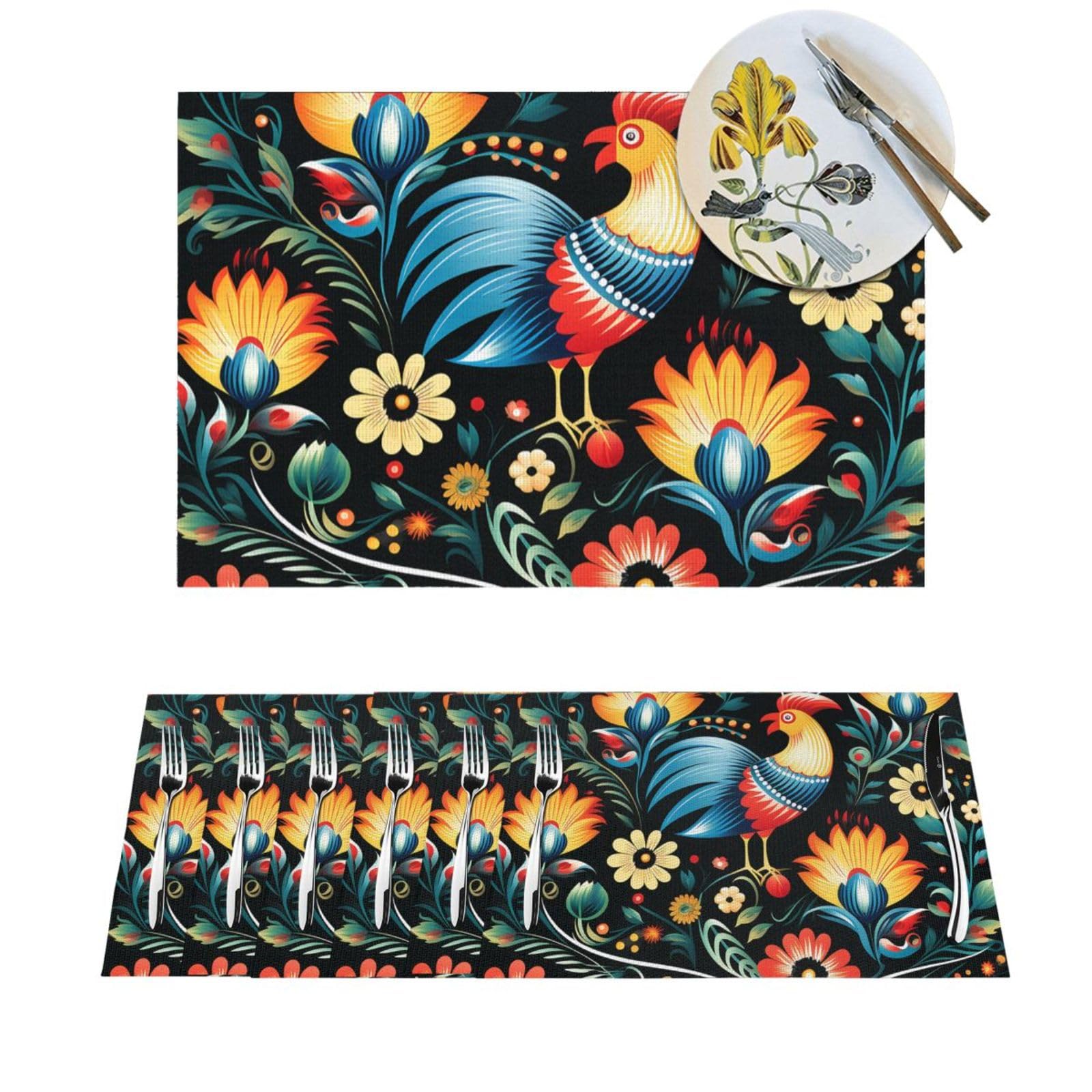 Sets de table lavables d'entretien facile pour éliminer les taches de la salle à manger