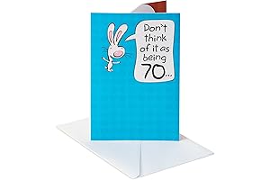Humorous Pop-Up Bunny Birthday Card: A Joyous Gift for Women Celebrating Their 70th Milestone