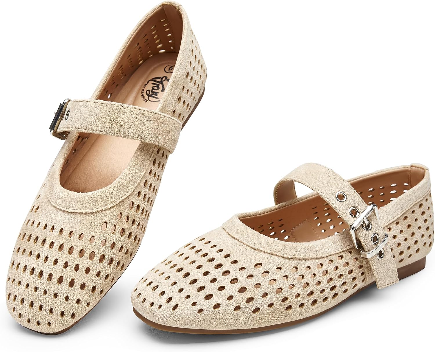 Trary Mary Jane Shoes Women, Mary Jane Flats for Women, Ballet Flats Shoes Round Toe Mary Jane Flats Shoes Dressy Comfortable