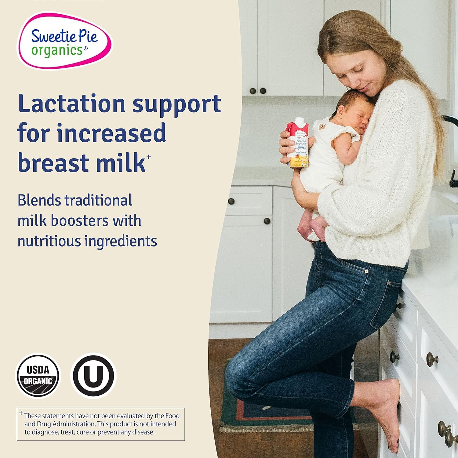 Sweetie Pie Organics Lactation Smoothie, Mango Banana with Apple Pear, Variety Pack, 8 Count