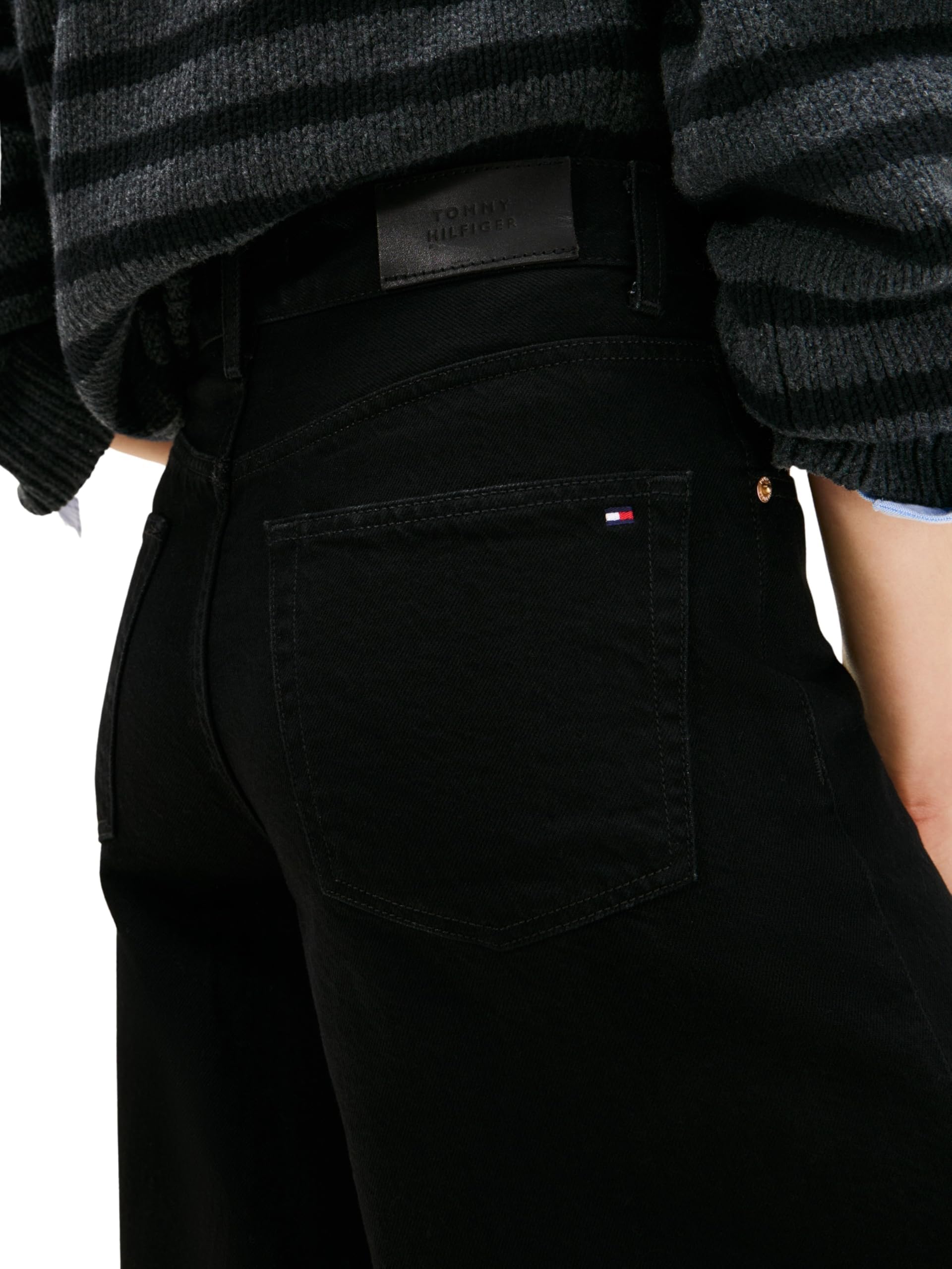 Tommy Hilfiger Damen Jeans Hose Black 70'S Wide Leg