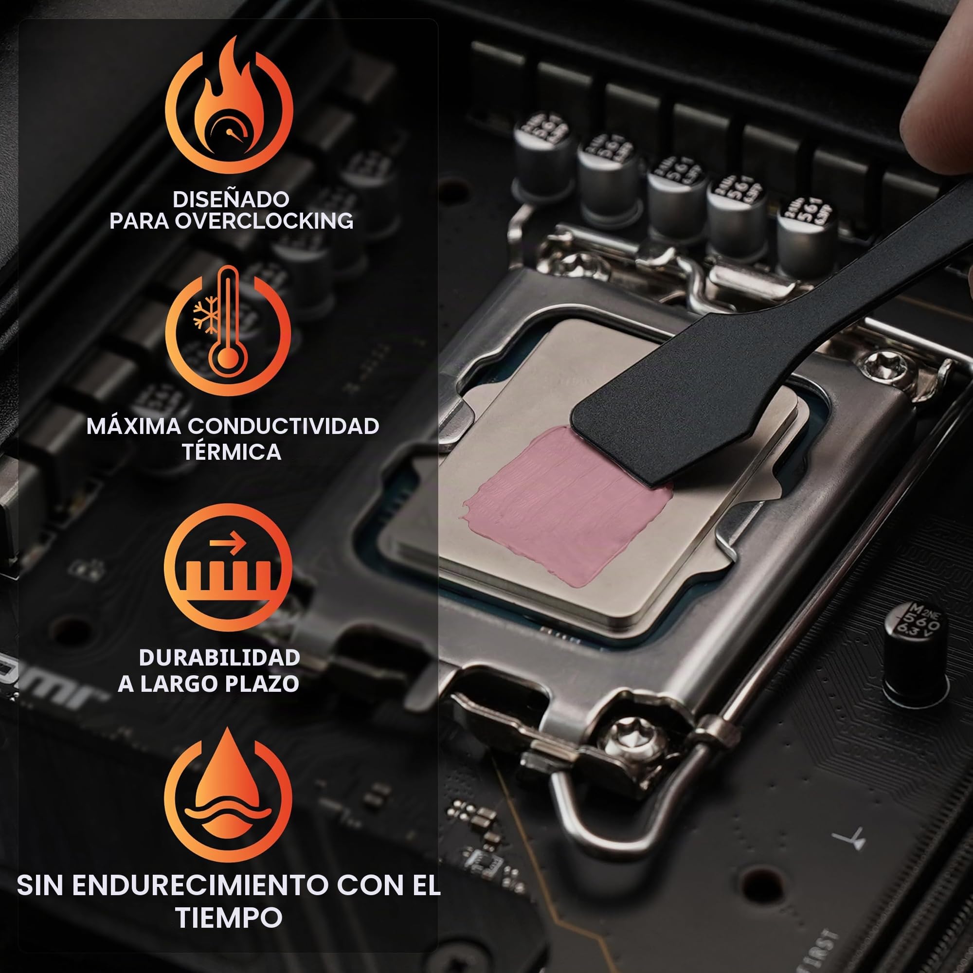 Thermal Grizzly - Kryonaut extreme - 2 Gramos - Pasta Térmica de Altísimo Rendimiento - Para Máxima Conductividad Térmica en Overclocking CPU/GPU