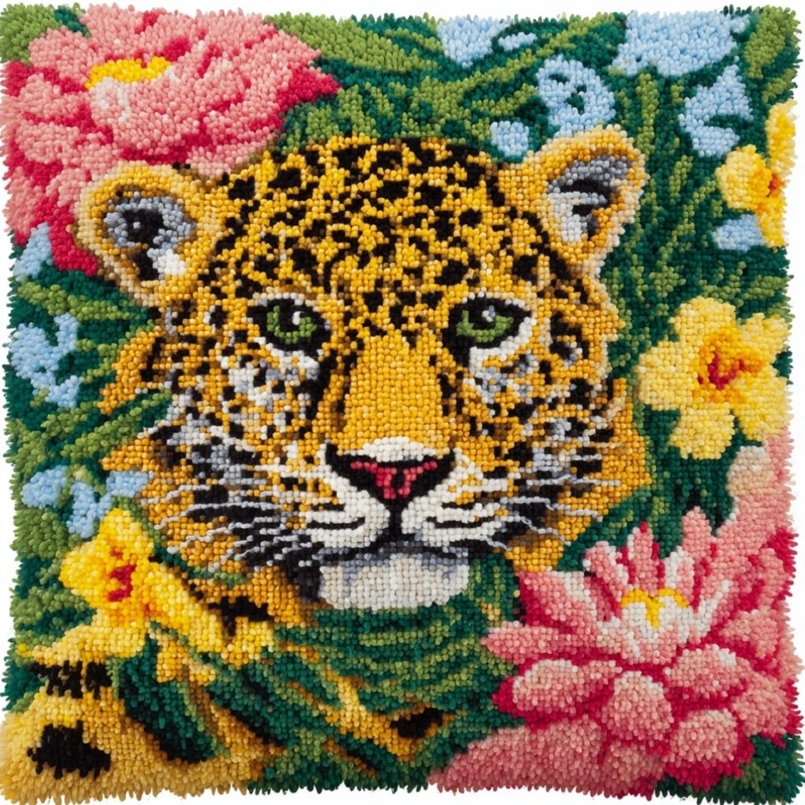 AxiangziK Latch Hook Kits for Adults,Flowers and Leopards