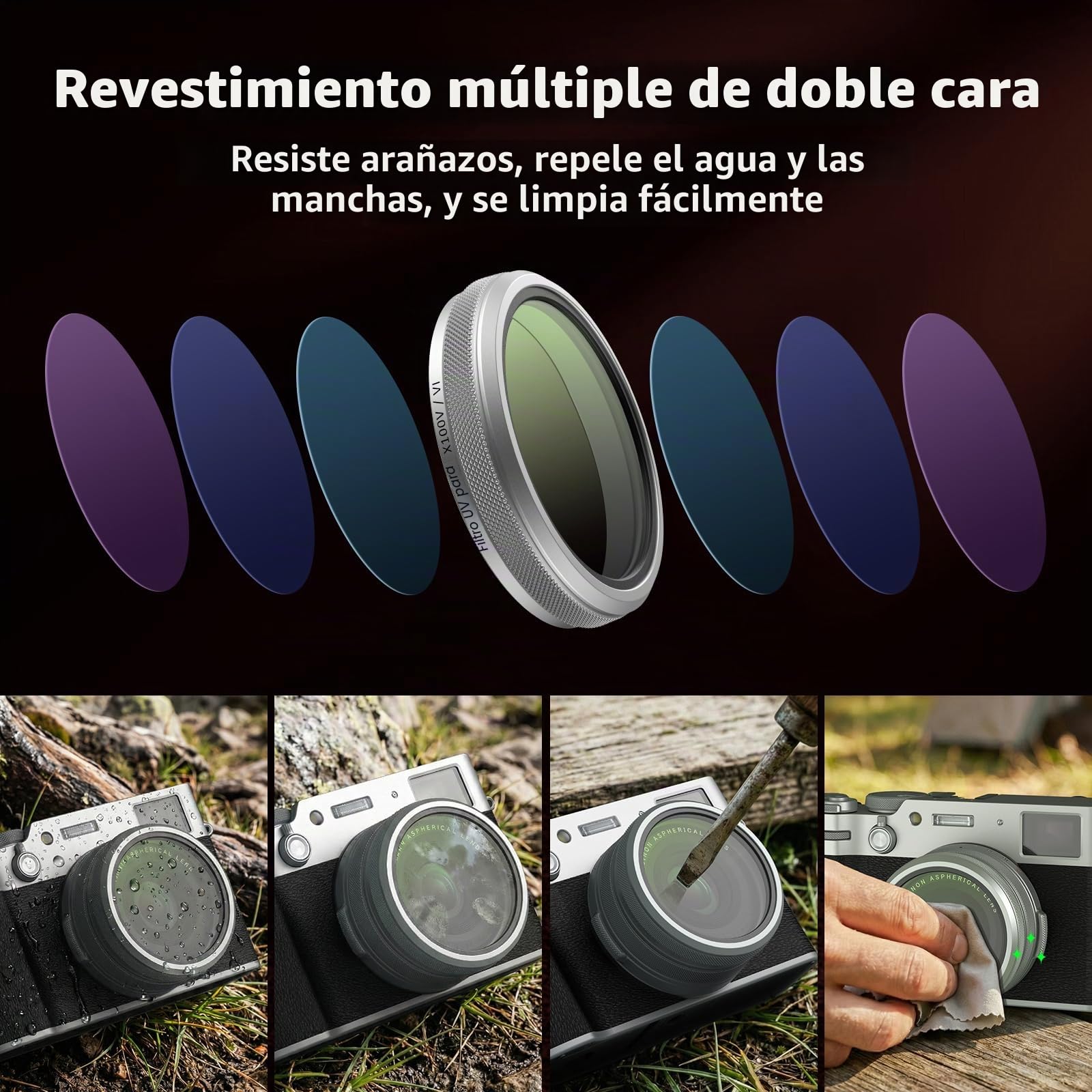 SmallRig Filtro UV para FUJIFILM X100VI / X100V (Plata) 5853