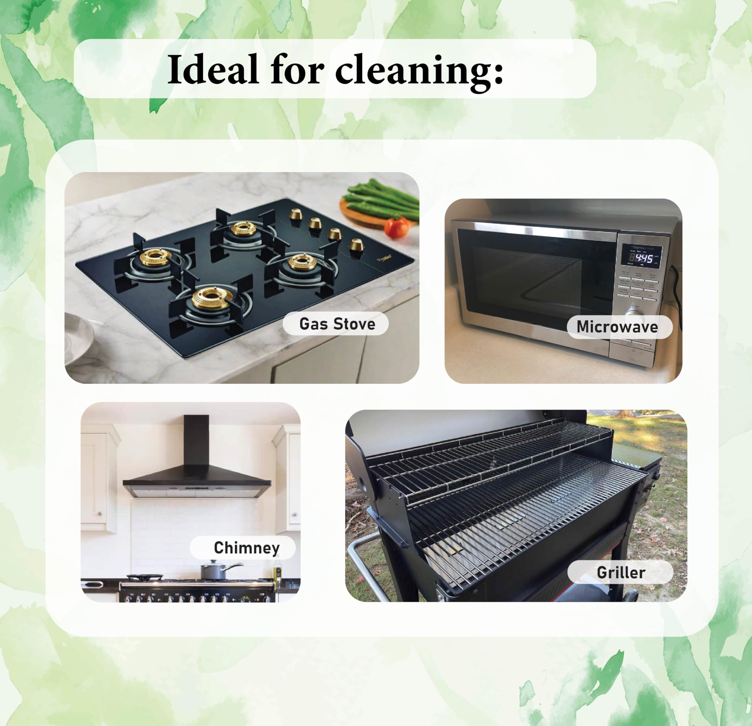 Naturegoon Herbal Chimney Cleaner Spray (450ml) | Non-Toxic and Eco-friendly | Removes Tough Grease & Stain | Ideal for cleaing Chimney, Gas Stove, Microwave Ovens and Grills. 1