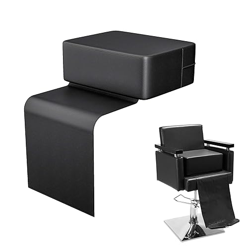 PENNYNANA Salon Booster Seat Leather Cushion for Kids Child Hair Cutting, Oversize Barber Booster Seat for Salon Styling Chair, Barber Beauty Spa Equipment（13"X16.5"X6.7"）, Black