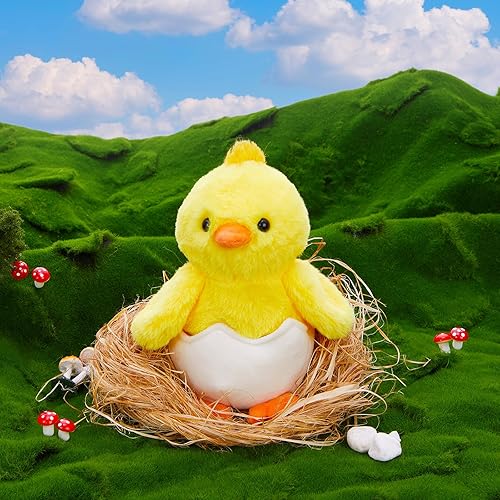 Miniatura 7 de MaoGoLan Juego de 6 peluches de animales de granja a granel de 10 pulgadas para niños, niñas, decoración de fiestas, centros de mesa y juego de