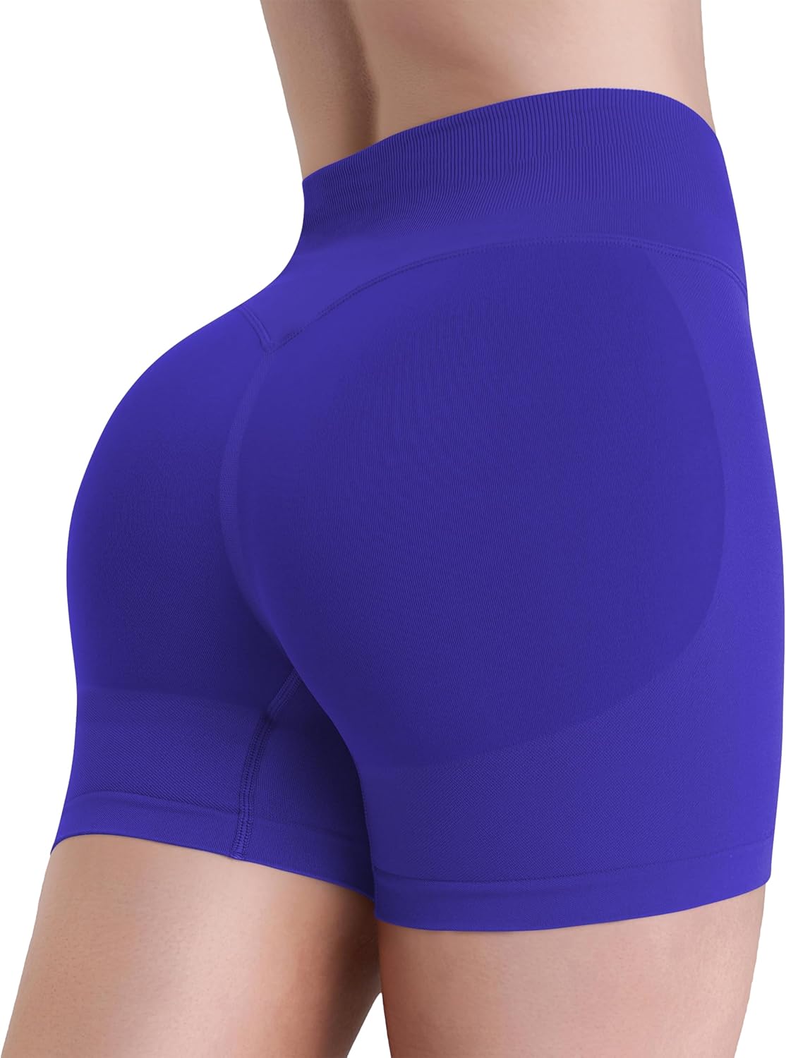 Sunzel Women's Seamless Scrunch Butt Biker Shorts – High Waisted Booty Lifting Workout Yoga Gym Shorts with Tummy Control