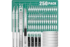 Master Exacto Knife Series: 250 Pcs #11 #10 #17 #16 Precision Craft Hobby Knife Set