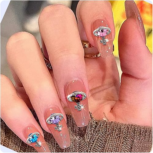 Miniatura 4 de Dijes de uñas de planeta 3D, 30 piezas de diamantes de imitación brillantes con forma de Saturno Y2K, joyas de cristal de diamante para decoración