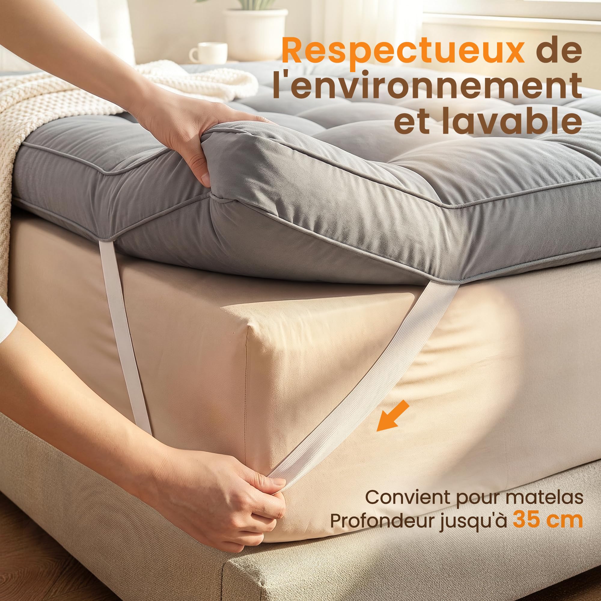 Wowttrelax Surmatelas 160x200x8 Ultra-Doux