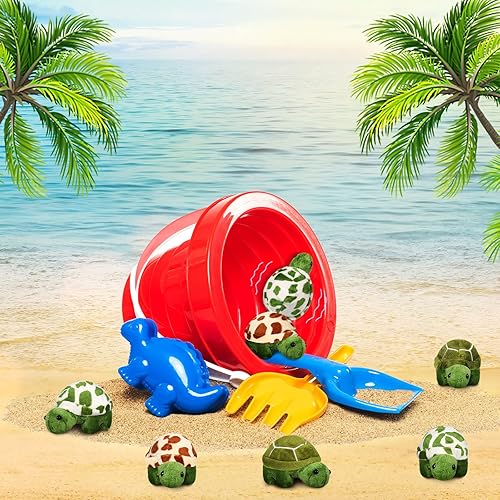 Miniatura 6 de Skylety 12 piezas de mini tortuga de juguete de peluche suave animal marino pequeño juguete de peluche tortuga lindo animal de peluche para adultos,