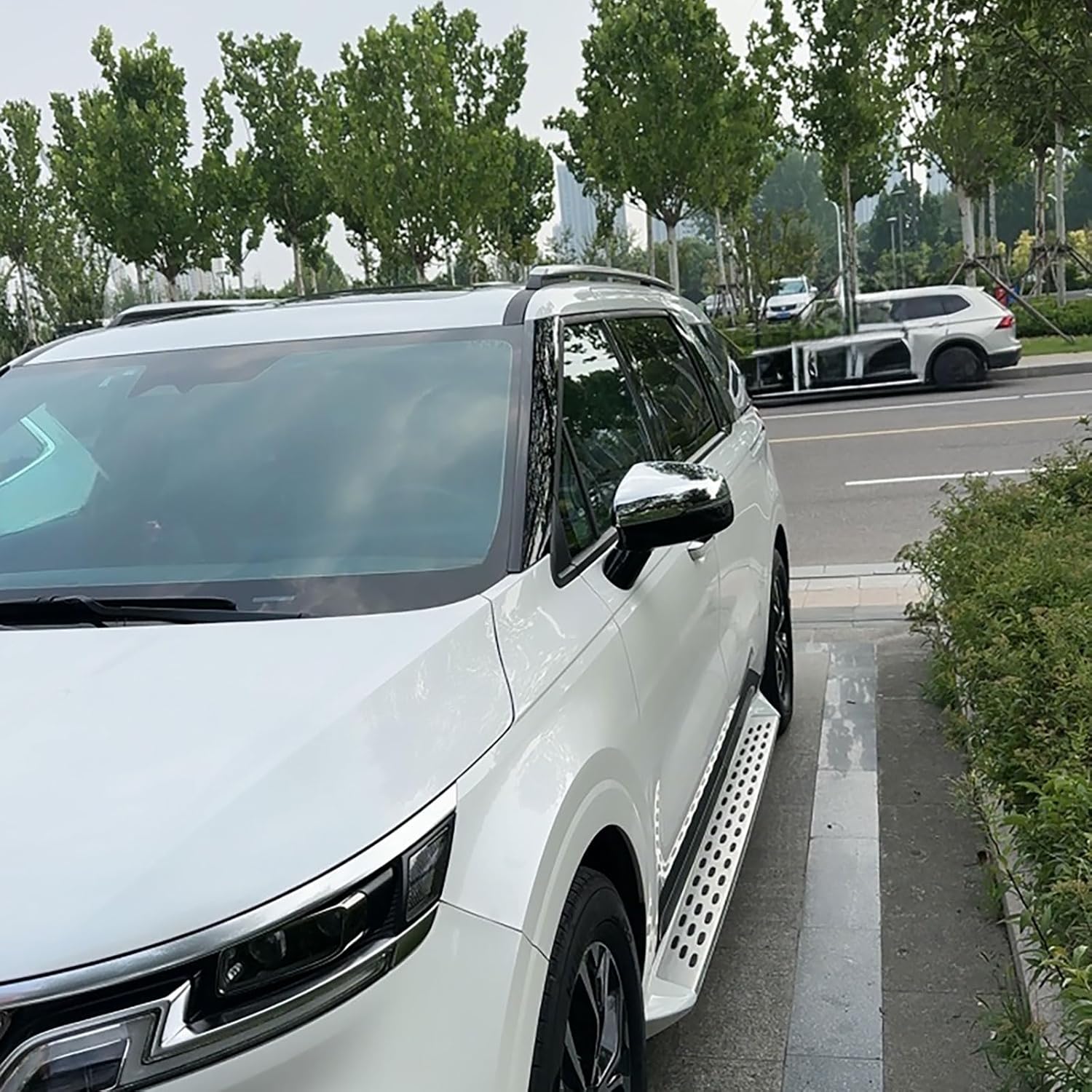 Car Exterior Accessories Compatible With Kia Carnival 2026 2025 2024 2023 2022 Door Rear View Side Mirror Cap Cover Trims ABS 2PCS(Glossy Chrome Style)