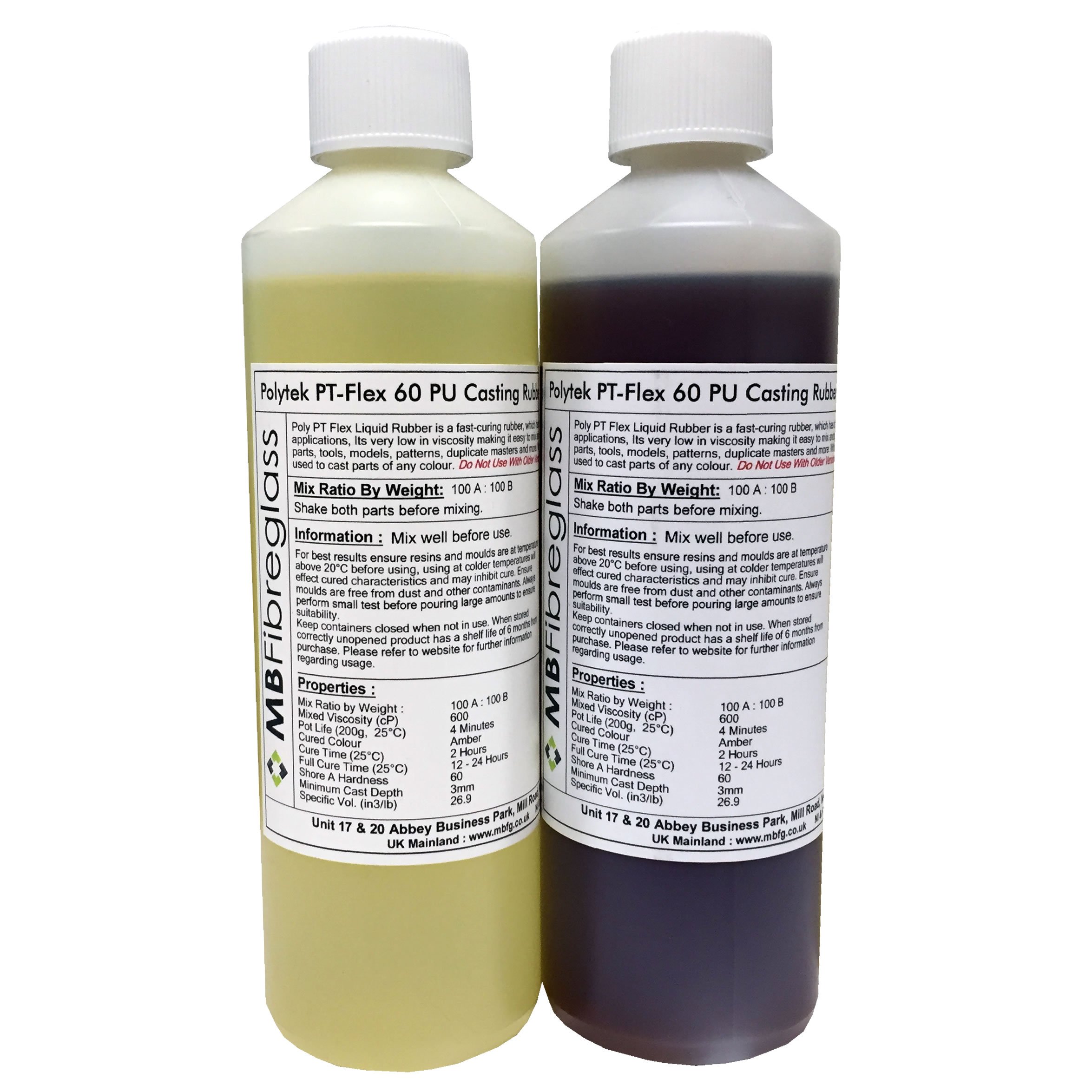Polycraft ( Mb Fibreglass ) Polycraft Pt Flex 60 Fast Curing Polyurethane Casting Rubber 1Kg Kit