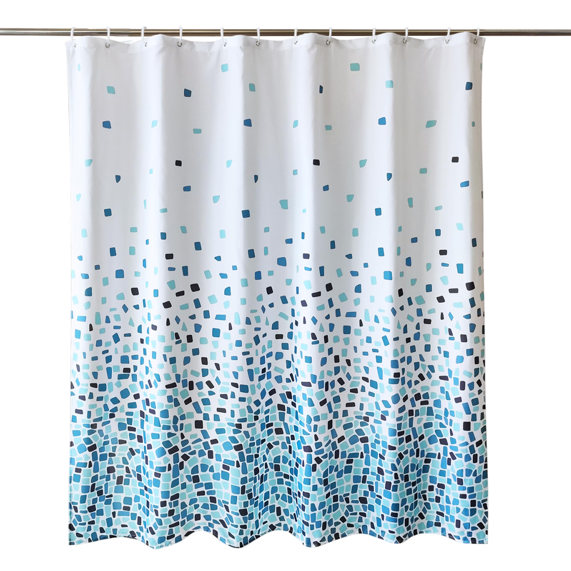 WedDecor Shower Curtain, Soft Polyester Fabric - Mosaic Blue, 180x200cm — image 1