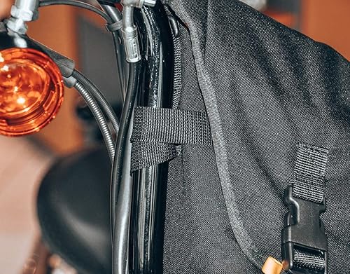 Miniatura 4 de DEEMEED Bolsa de manillar de motocicleta, hecha de cordura impermeable, bolsa de herramientas, bolsa de suspensión de apehanger de motocicleta