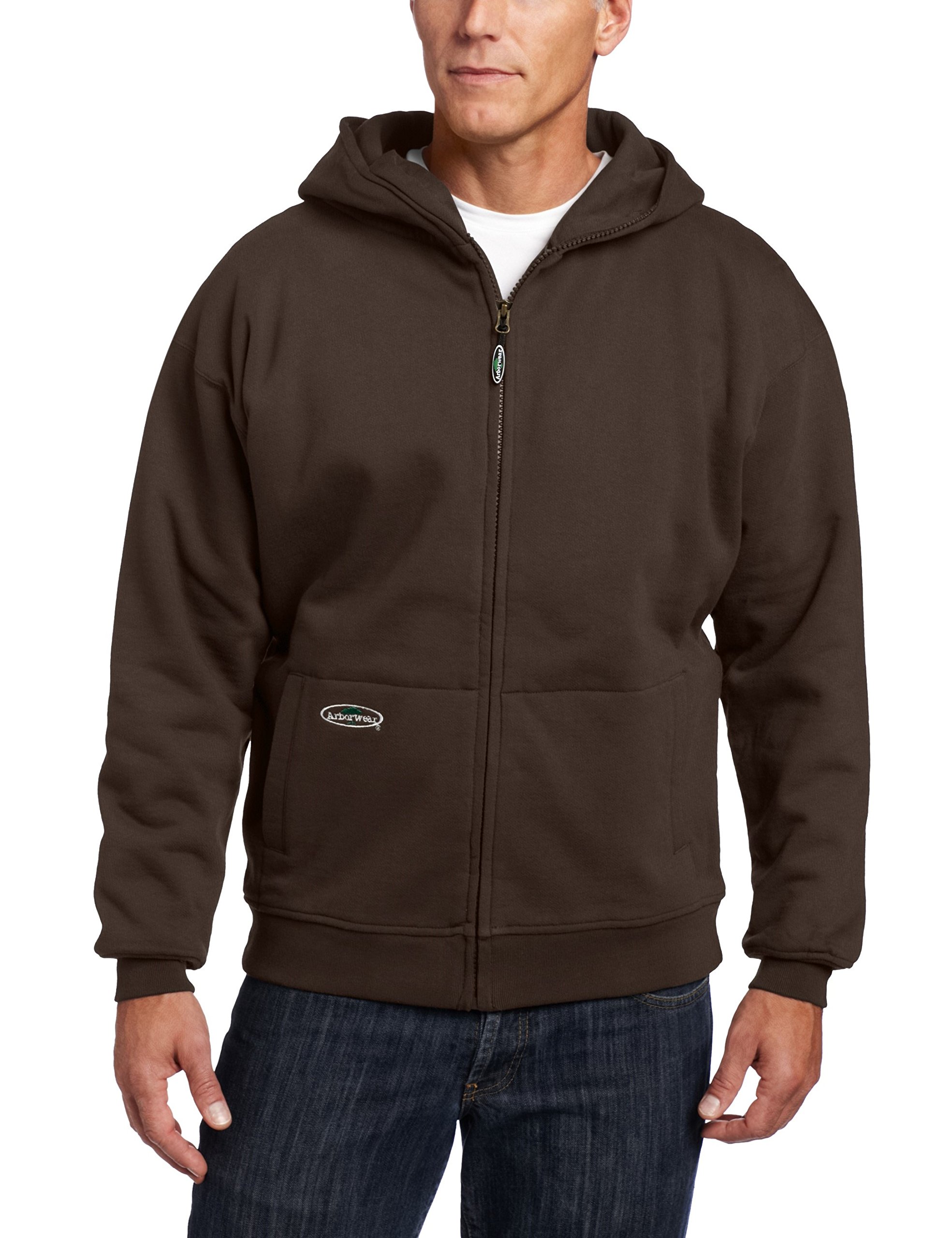 Arborwear Double Thick Full Zip Hoodies For Men Heavyweight Cotton