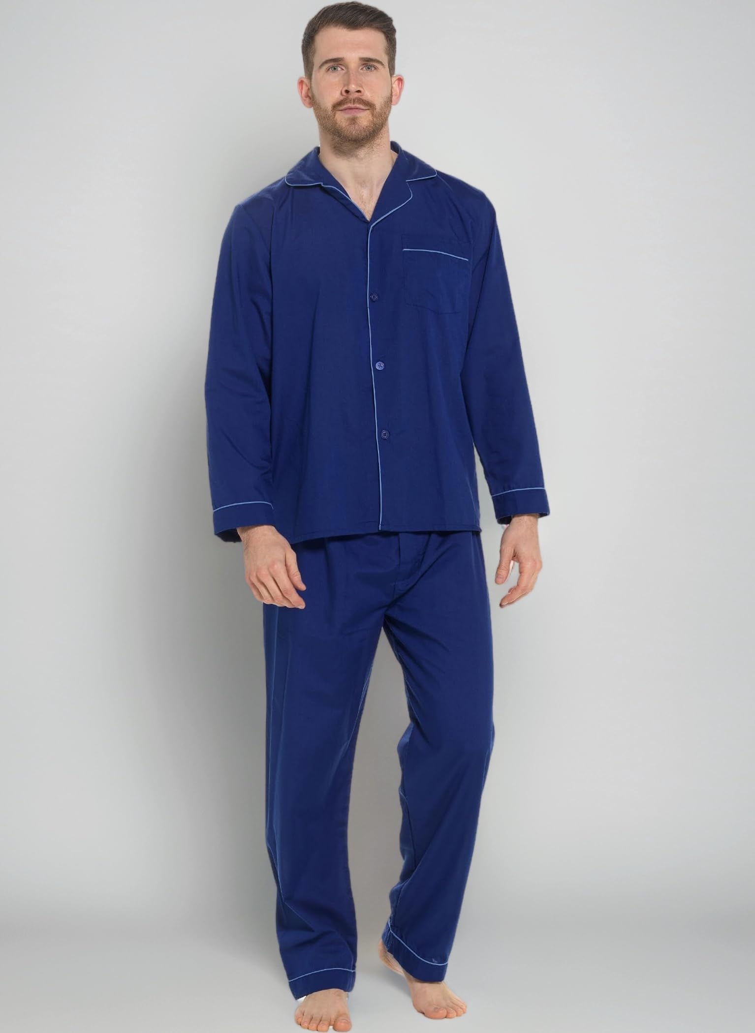 Strong Souls Mens Pyjamas Traditional 2 Piece Pjs