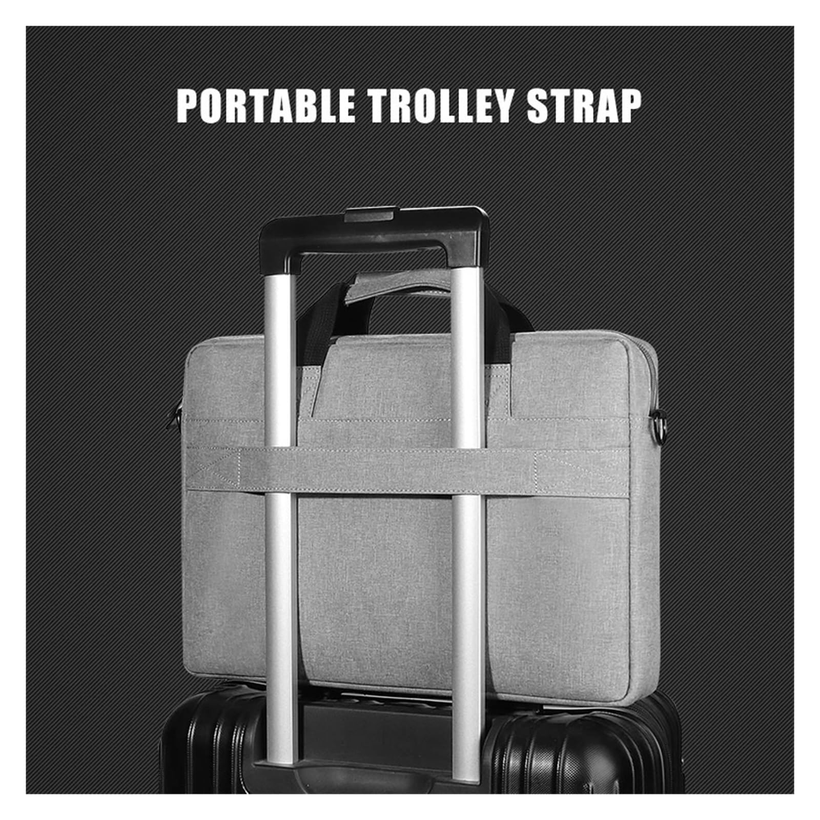 Borsa for laptop con tracolla – for notebook da 13,3", 14", 15,6" e 17"(MODEL 3-DEEP GREY,17.3inch)