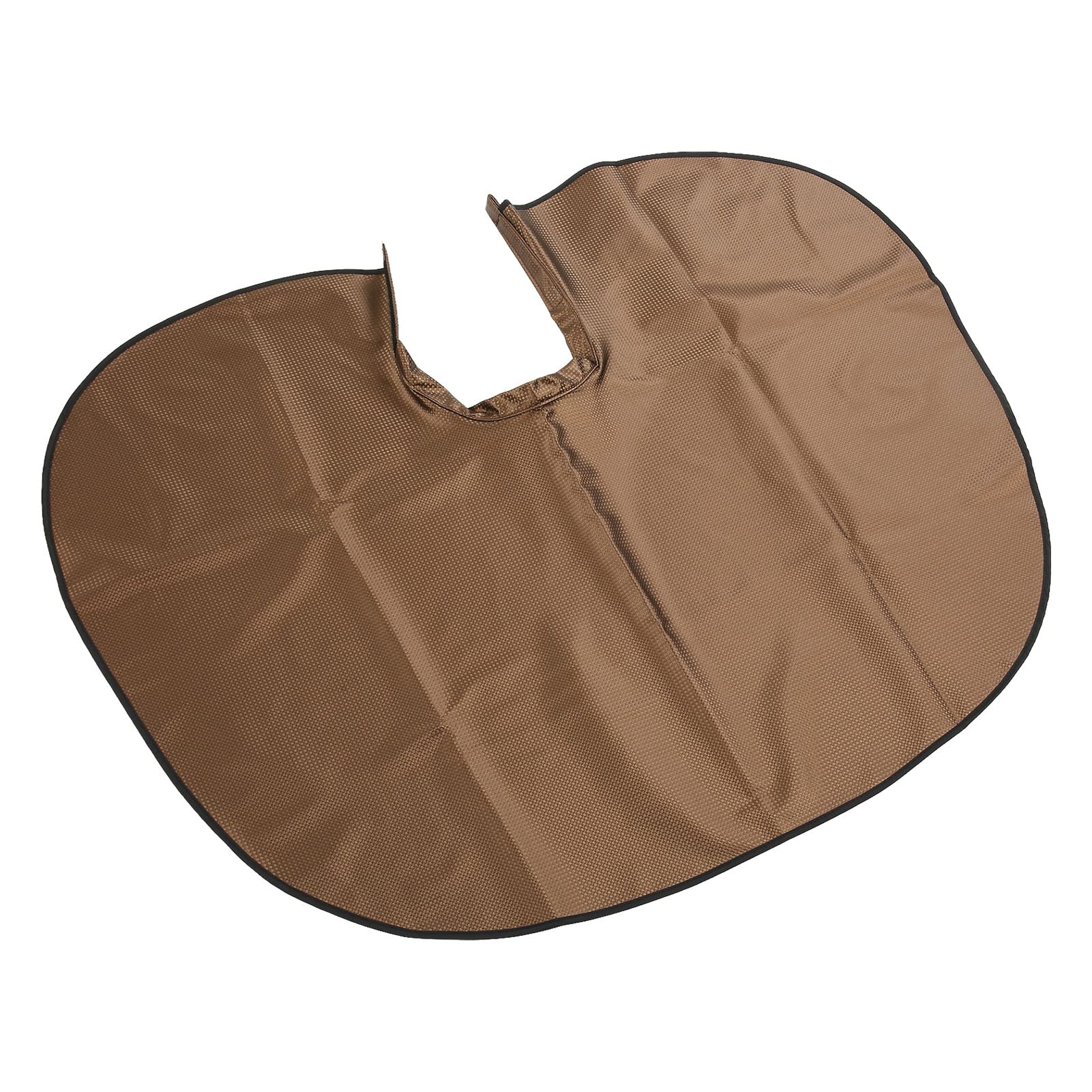 Makeup Cape, Soft Hair Dye Cape PU Leather Waterproof Beard Apron for Adult for Home Salon (Brown)-image-44