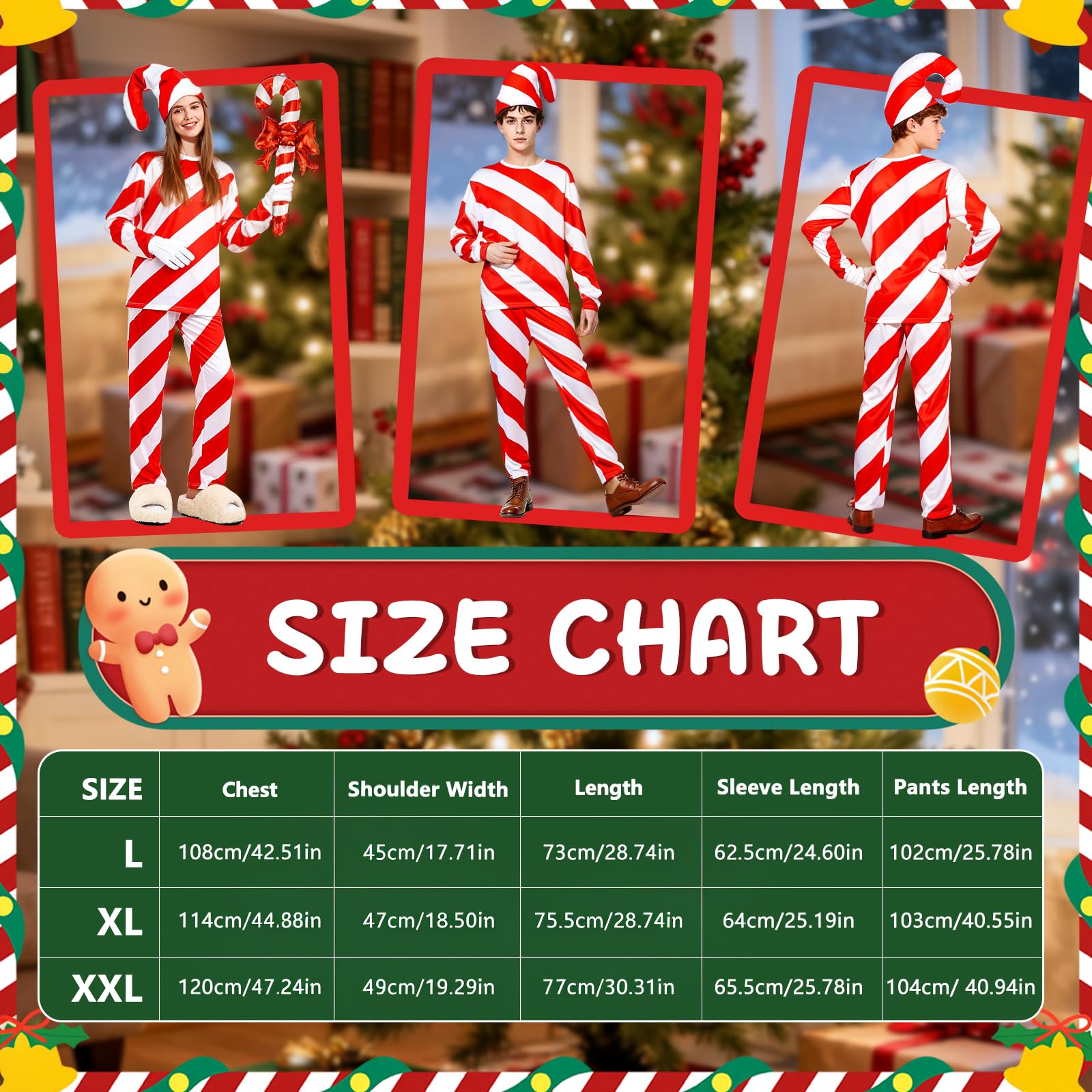 UxClishe Candy Cane Costume Adult - Image 3
