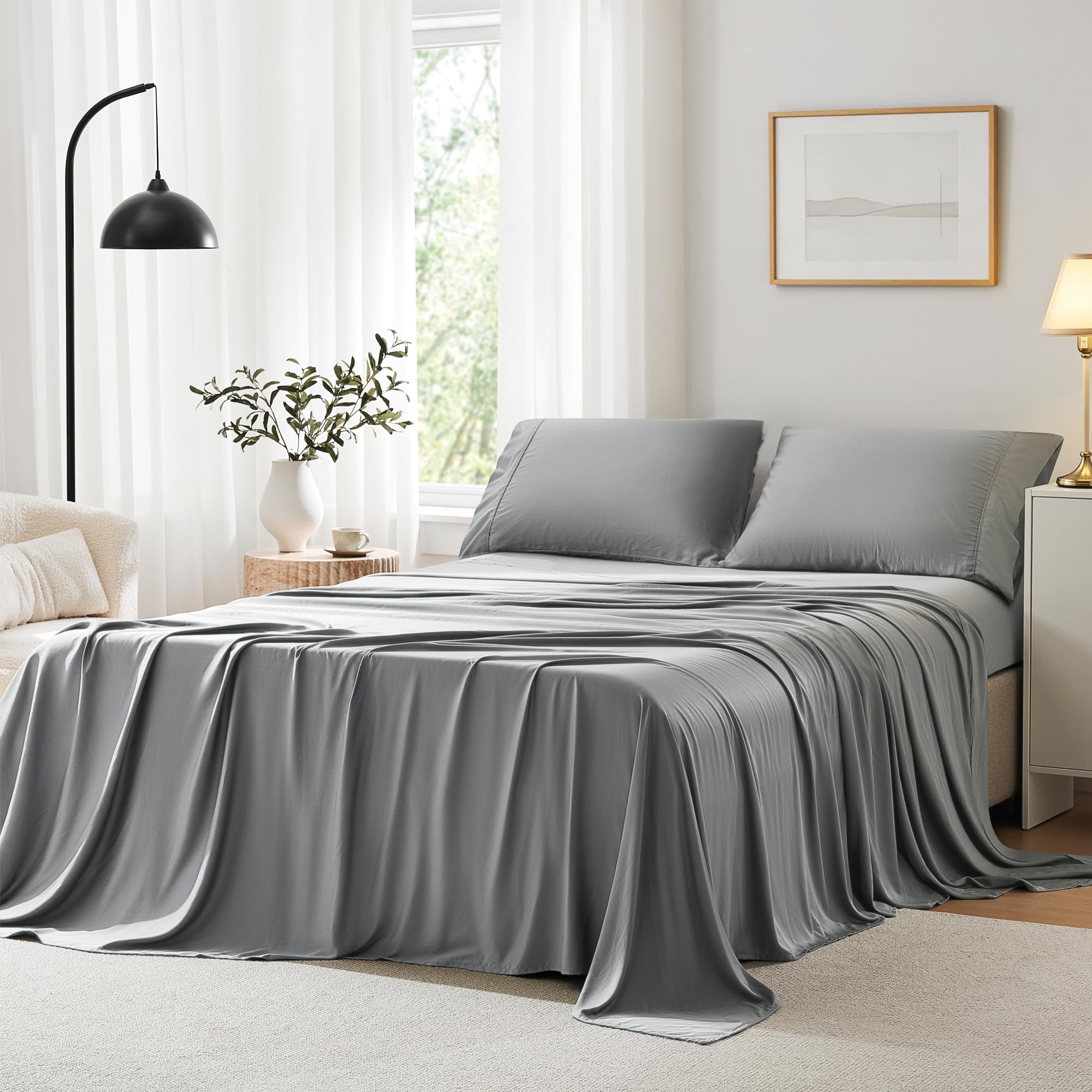 ラグシート/サイズ：235x220cm。 ……。 ..king3 Amazon.com: ACCURATEX Cooling Sheets King Size - Viscose Made from